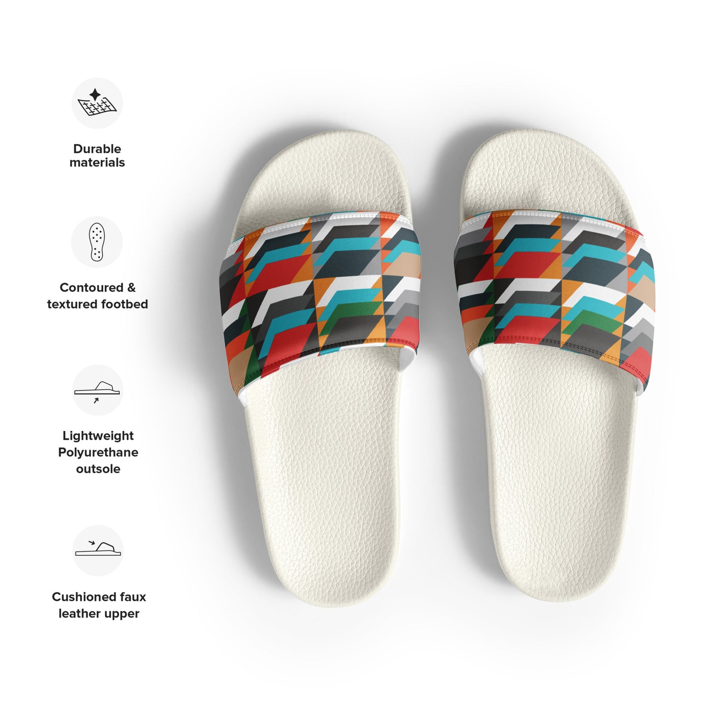 Men’s slides with heritage tweed pattern