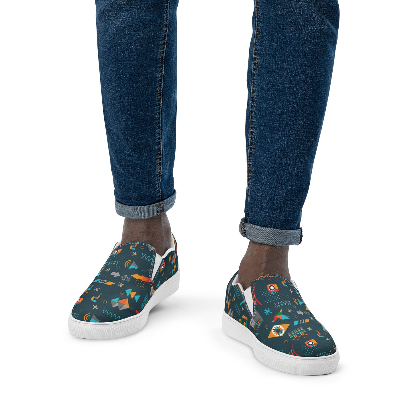 Men’s slip-on canvas shoes w/HSI Illustrated Pattern