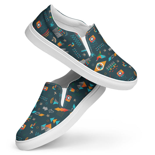 Men’s slip-on canvas shoes w/HSI Illustrated Pattern
