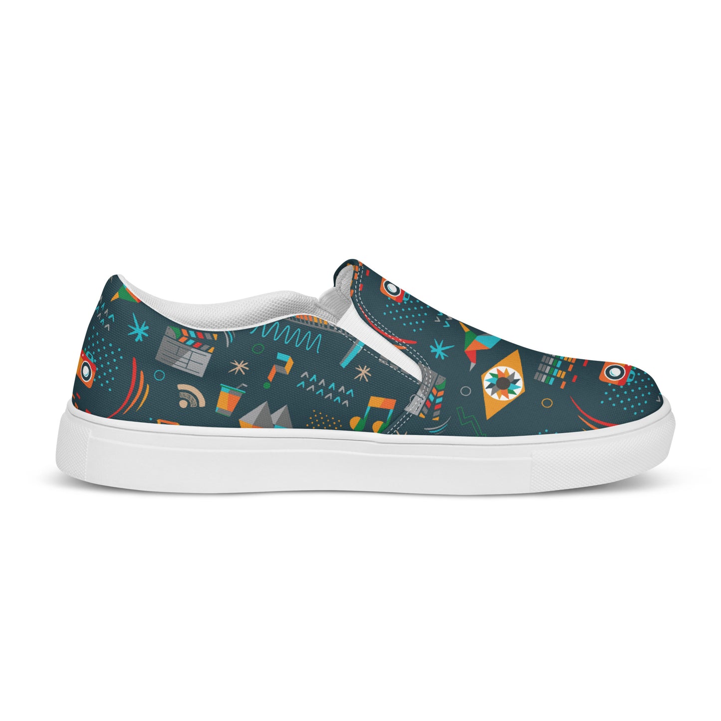 Men’s slip-on canvas shoes w/HSI Illustrated Pattern