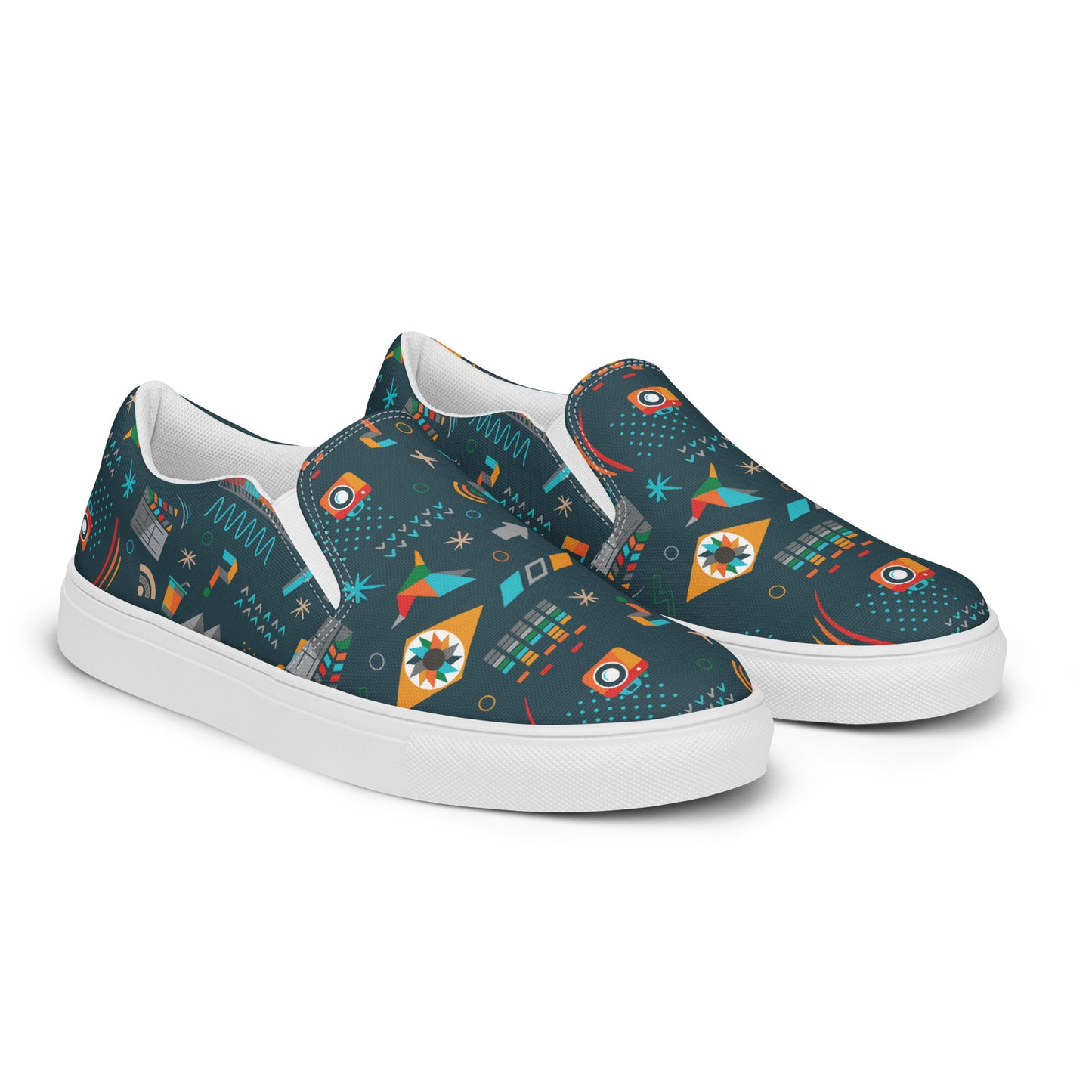 Men’s slip-on canvas shoes w/HSI Illustrated Pattern
