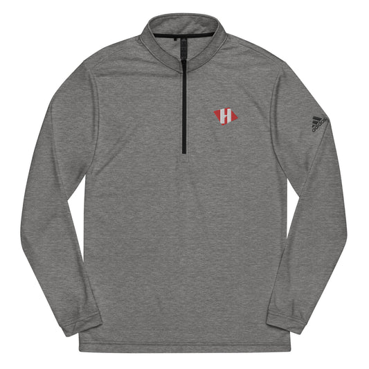 Quarter zip pullover w/embroidered color H logo
