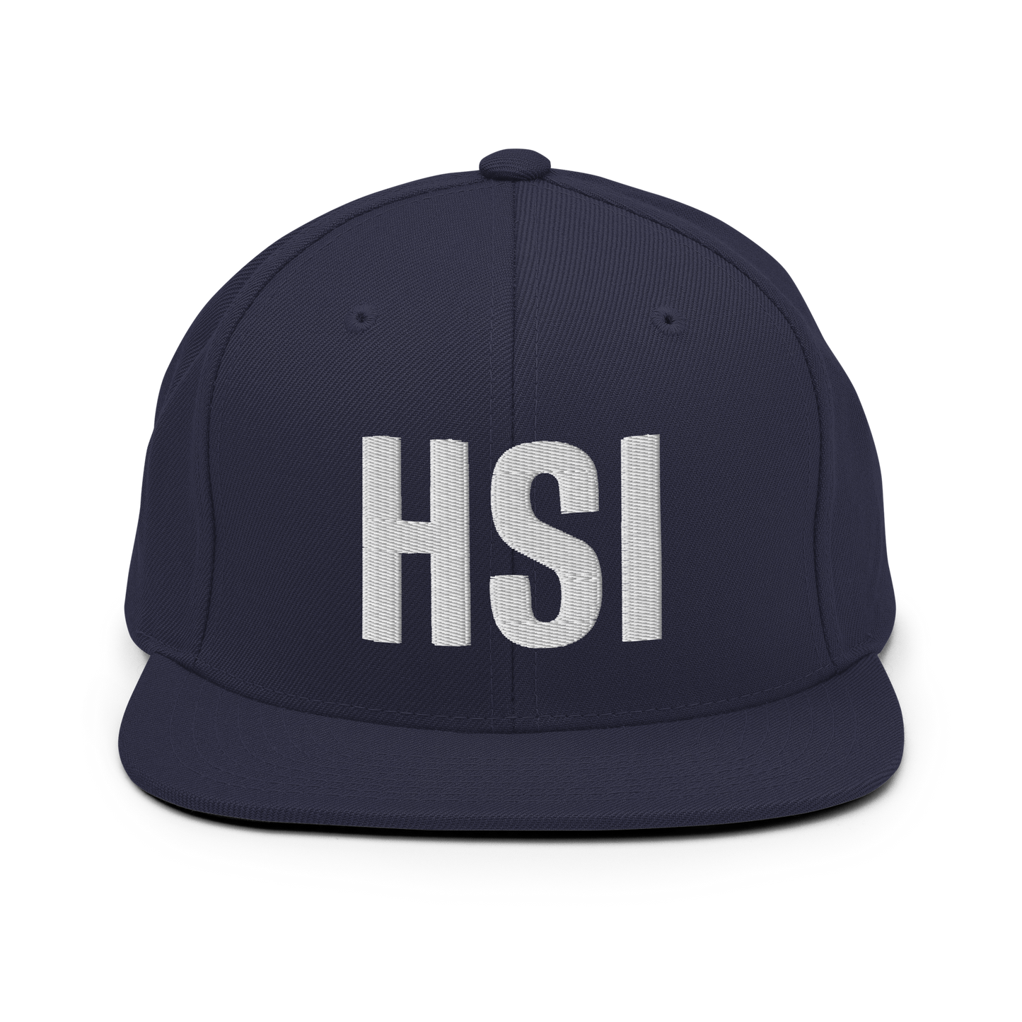 Snapback hat w/embroidered white HSI text