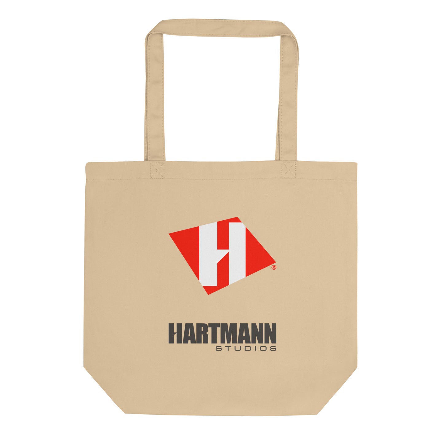 Eco Tote Bag (tan) with color logo lockup on both sides