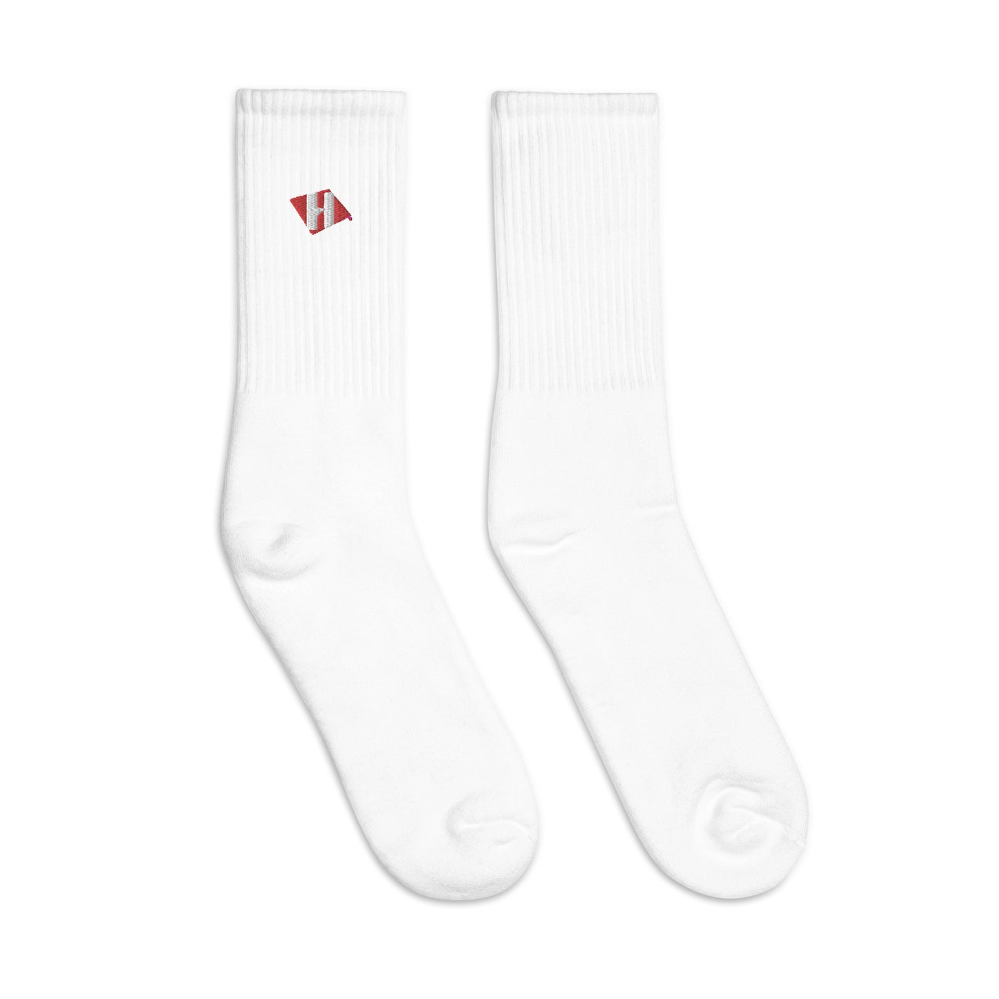 Embroidered socks with color H logo