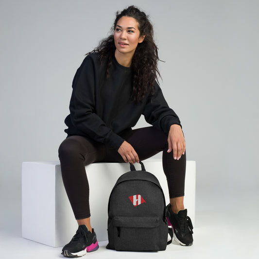 Embroidered Backpack with color H logo