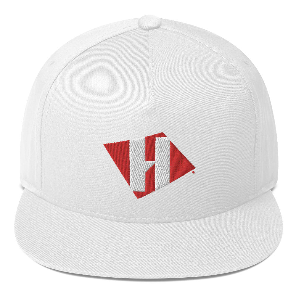 Flat Bill Cap with color H logo