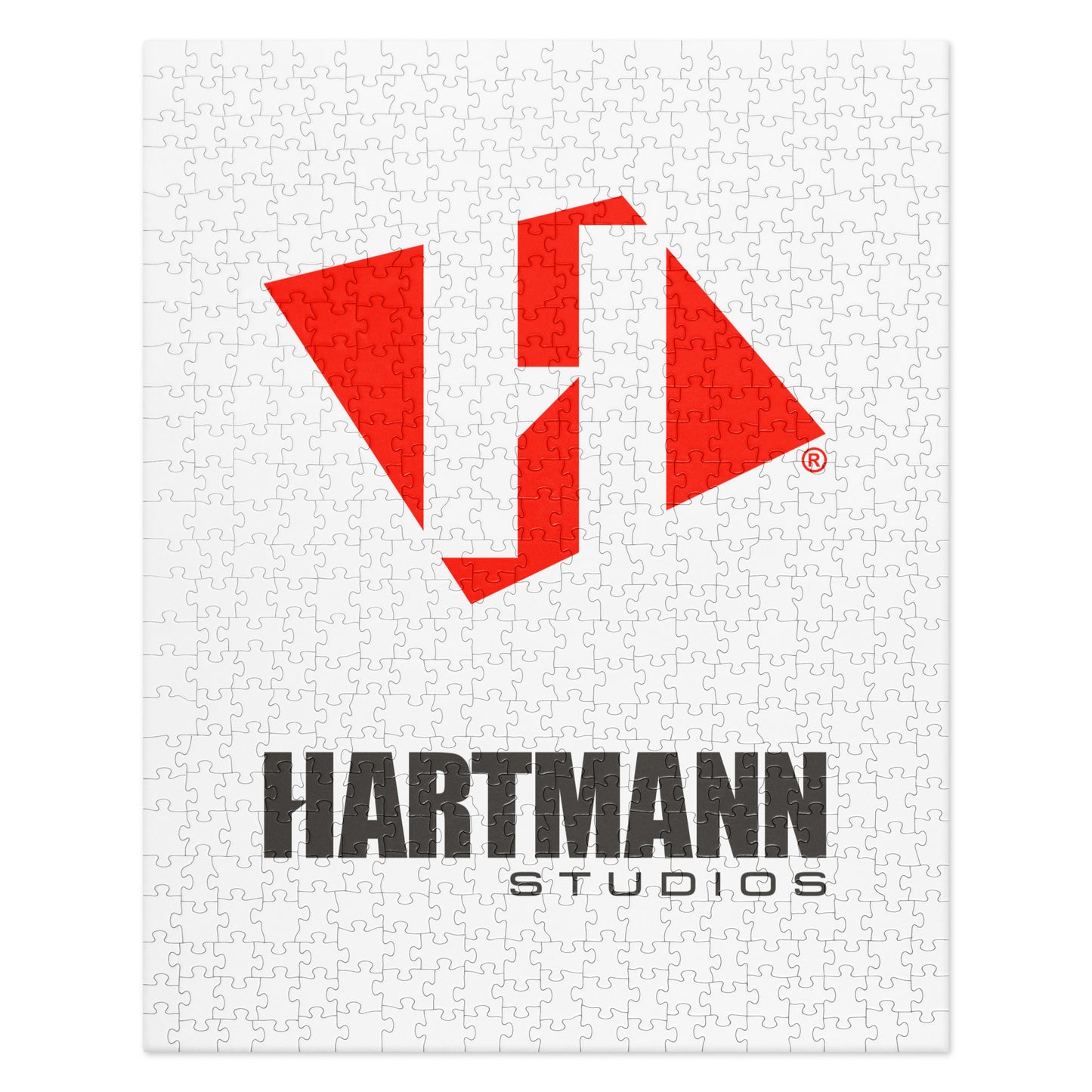 Jigsaw puzzle with color logo lockup
