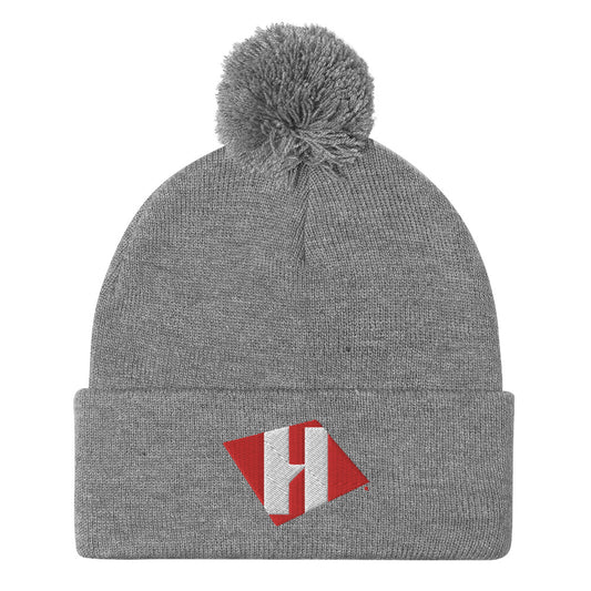 Pom-Pom Beanie with color H logo