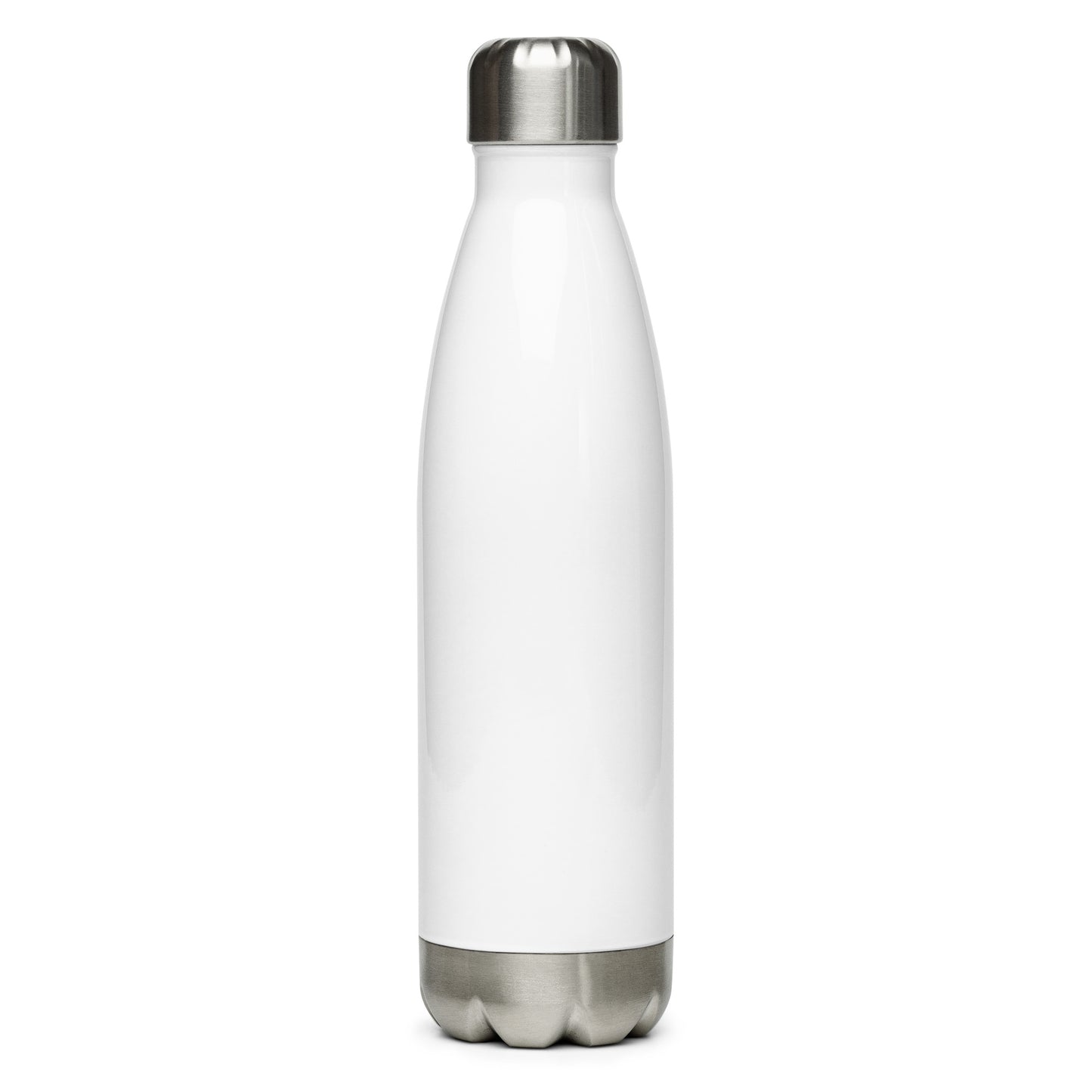 Stainless Steel Water Bottle with stacked logo lockup