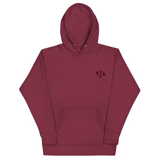 Unisex hoodie w/embroidered maroon H logo