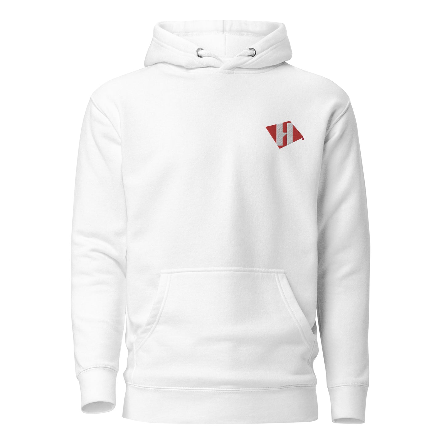 Unisex hoodie w/embroidered color H logo