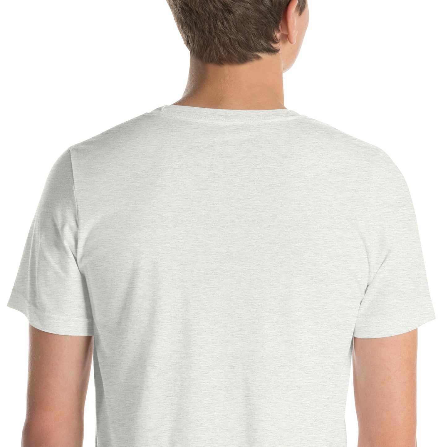 Unisex t-shirt with grey text logo