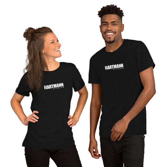 Unisex t-shirt with white text logo