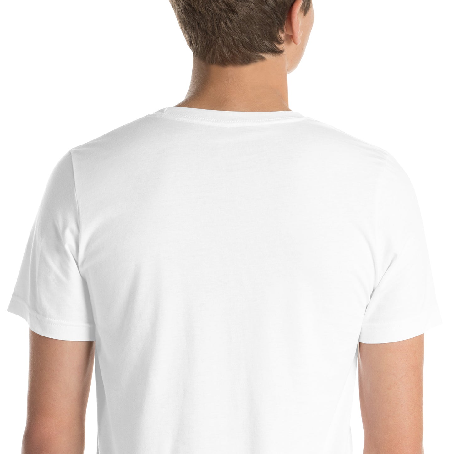 Unisex t-shirt with grey text logo