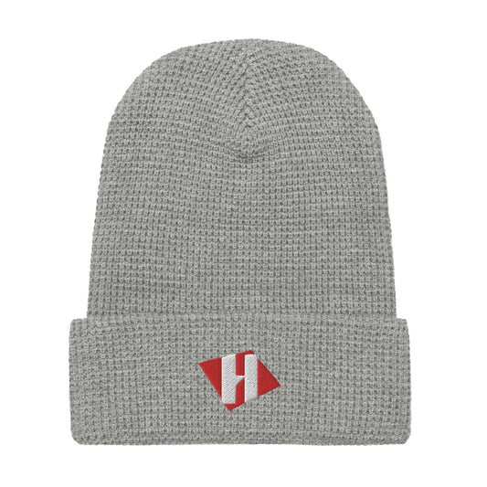 Waffle beanie w/embroidered color H logo