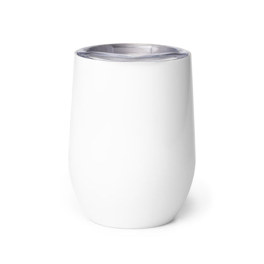 Wine tumbler with color logo lockup