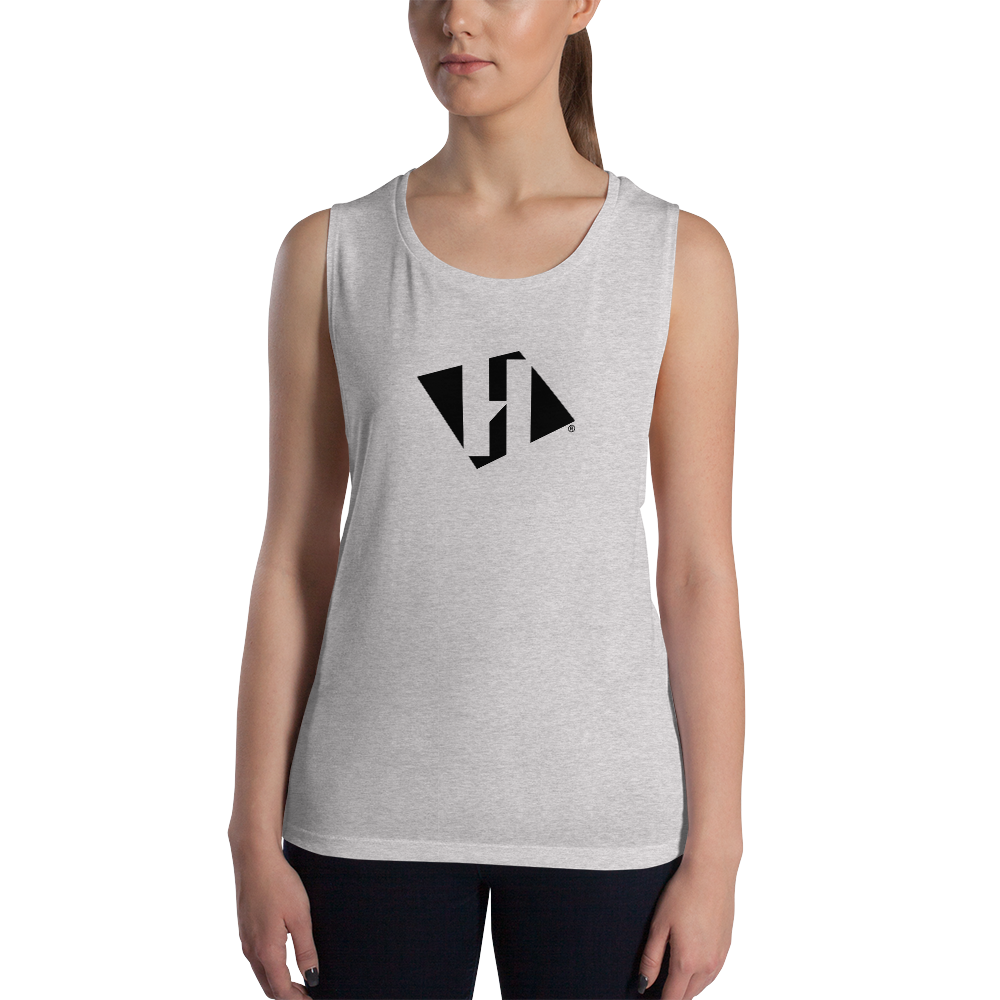 Ladies’ Muscle Tank with black H logo