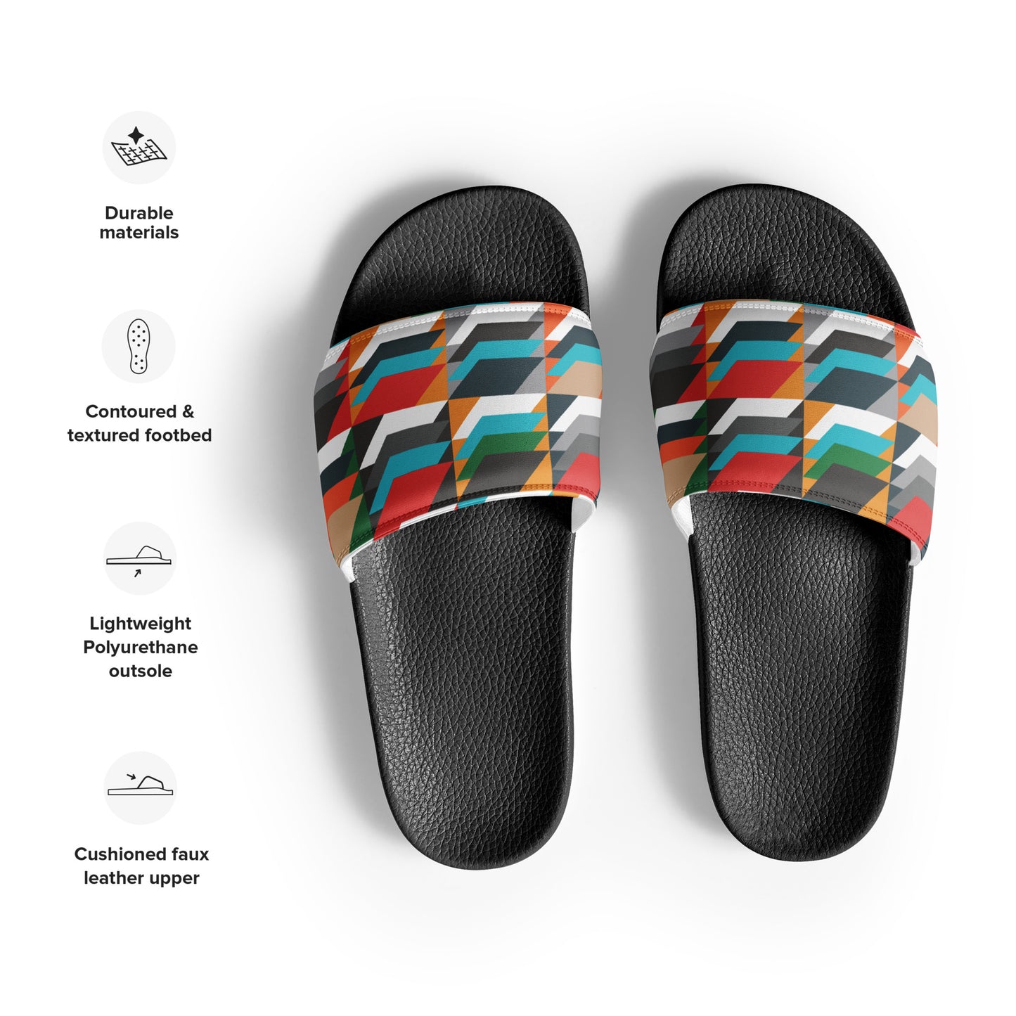 Men’s slides with heritage tweed pattern