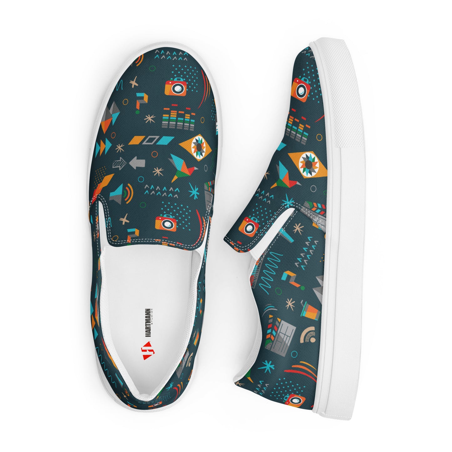 Women’s slip-on canvas shoes w/HSI Illustrated Pattern