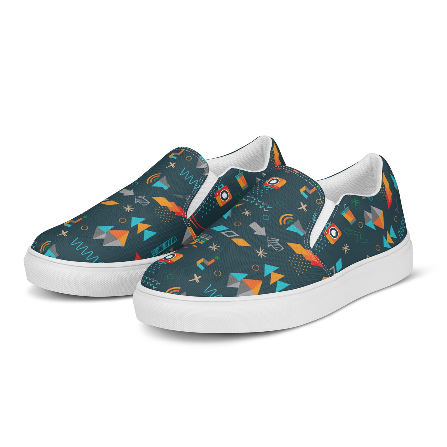 Women’s slip-on canvas shoes w/HSI Illustrated Pattern