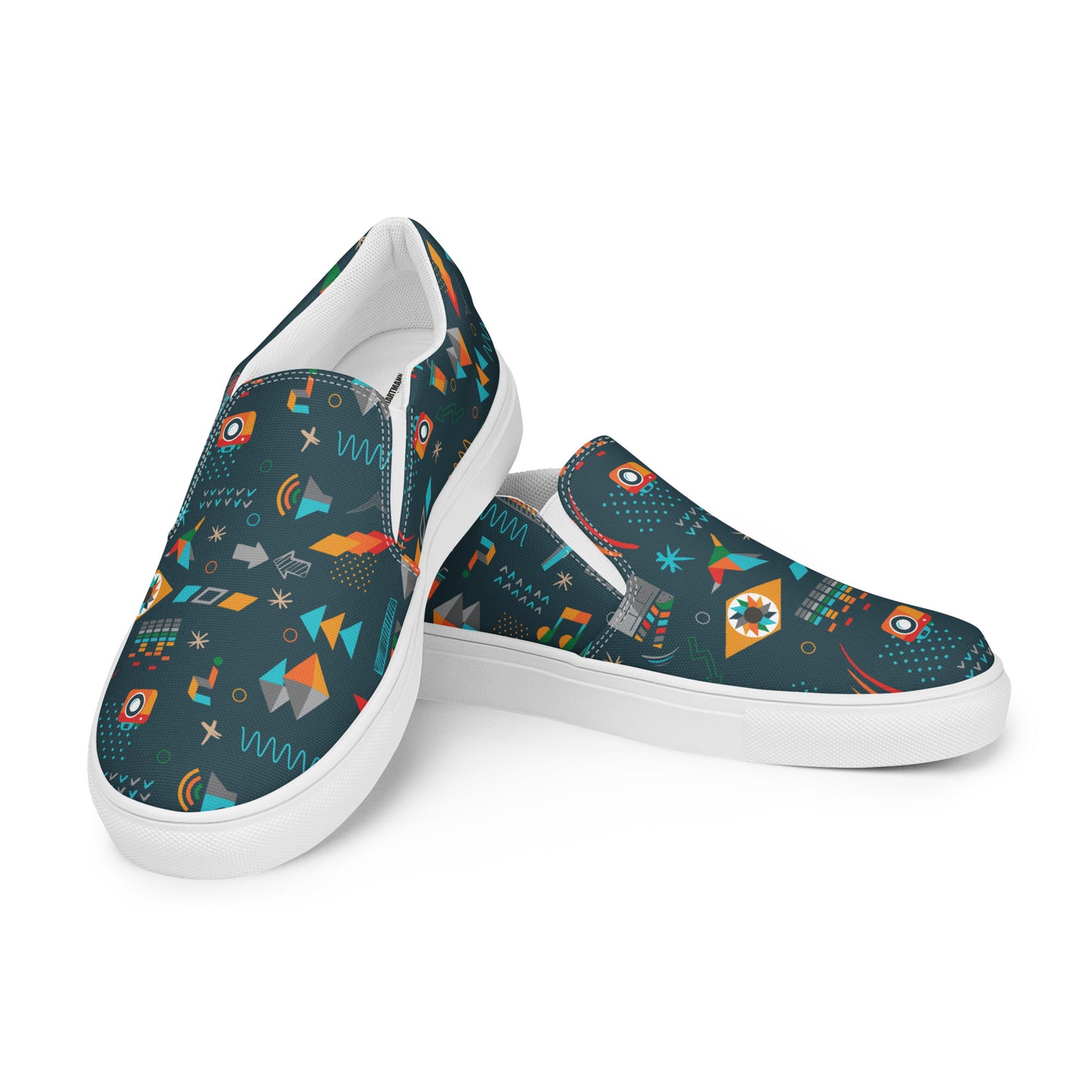 Women’s slip-on canvas shoes w/HSI Illustrated Pattern