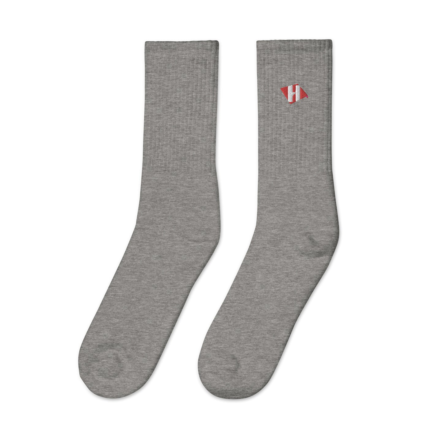 Embroidered socks with color H logo