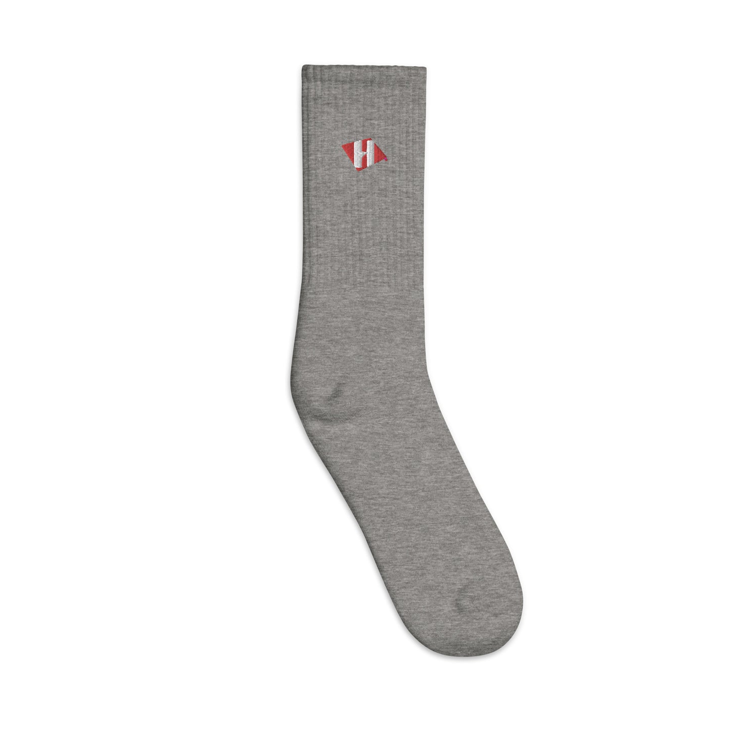Embroidered socks with color H logo