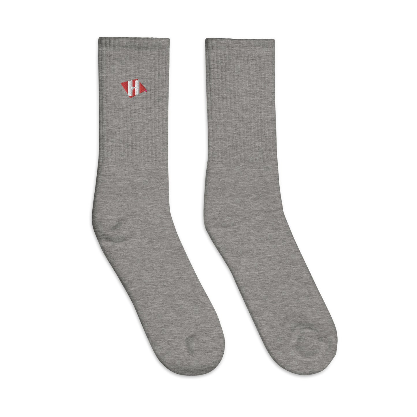 Embroidered socks with color H logo