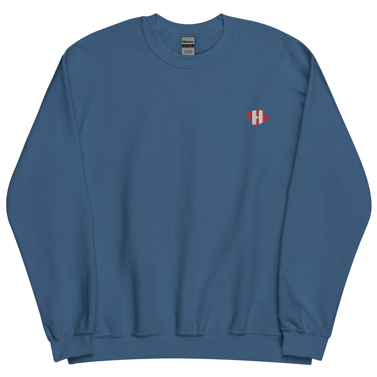 Unisex sweatshirt w/embroidered color H logo