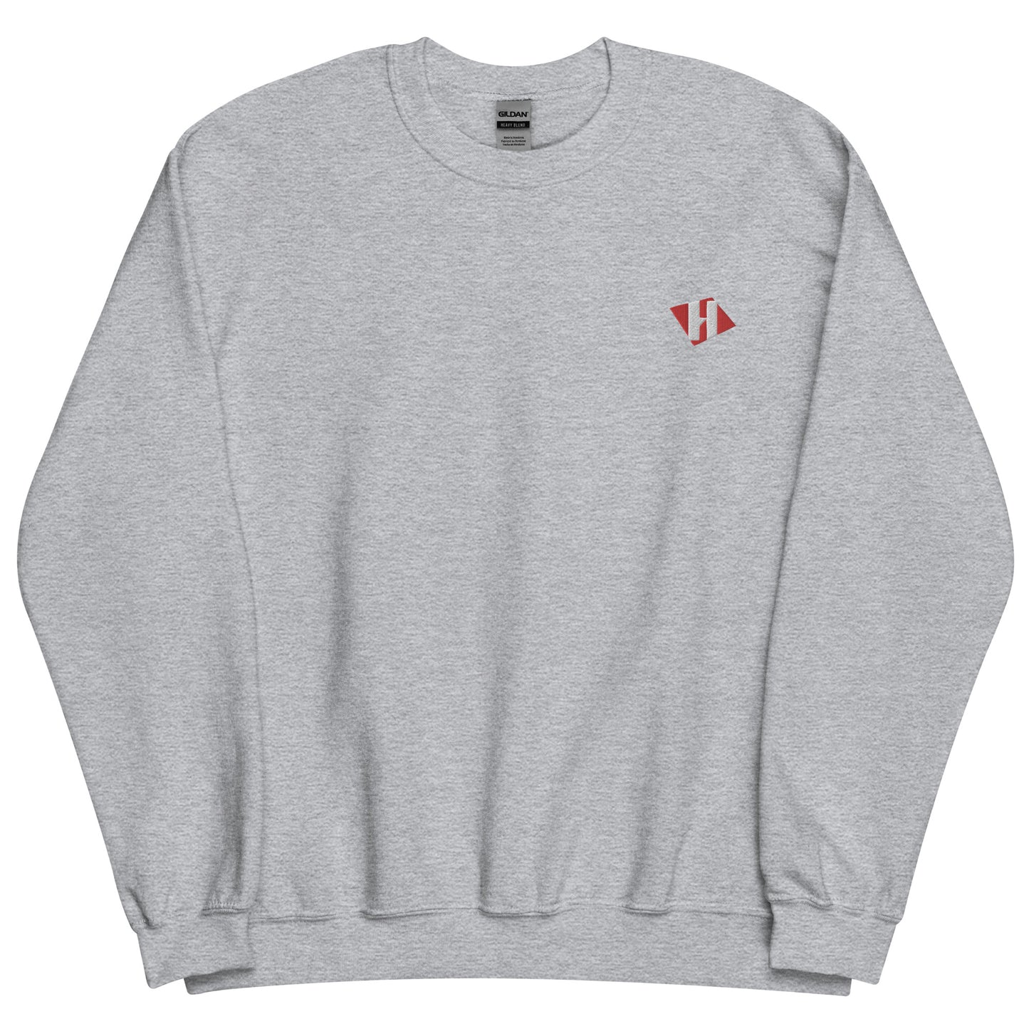 Unisex sweatshirt w/embroidered color H logo