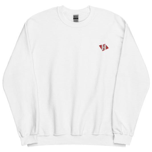 Unisex sweatshirt w/embroidered color H logo