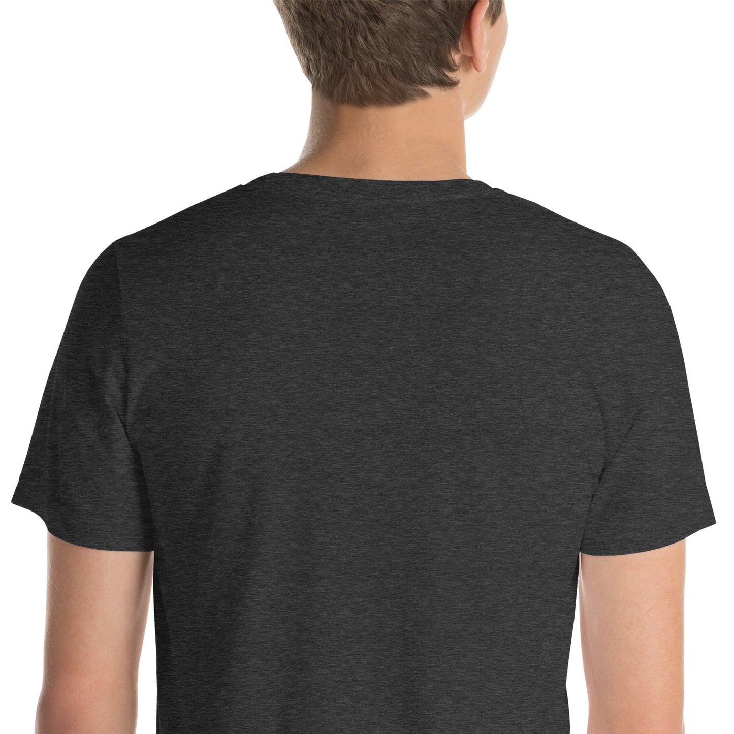 Unisex t-shirt with grey text logo