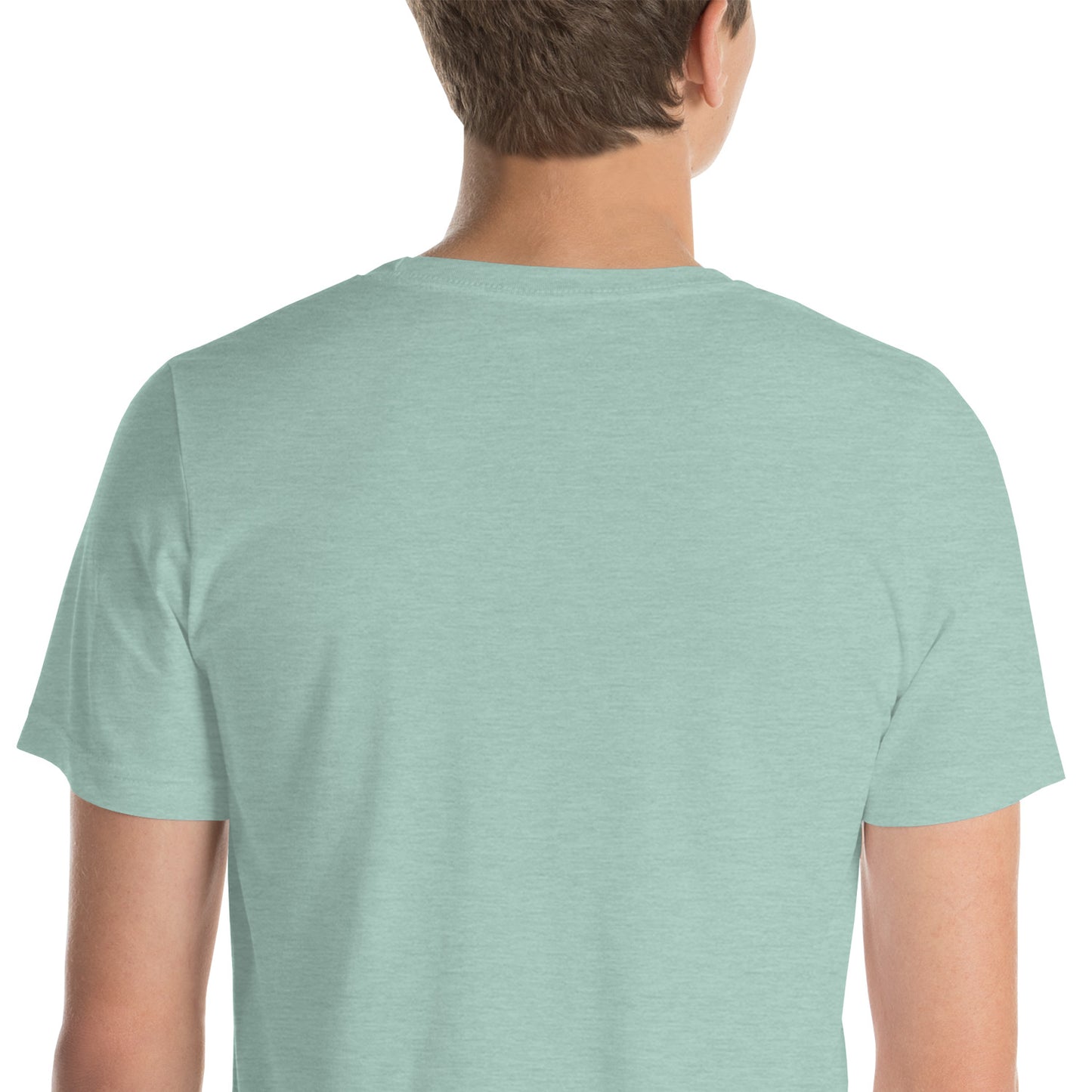 Unisex t-shirt with grey text logo