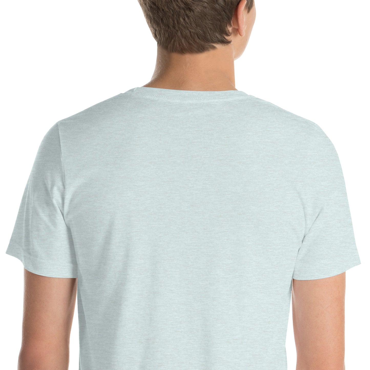 Unisex t-shirt with grey text logo